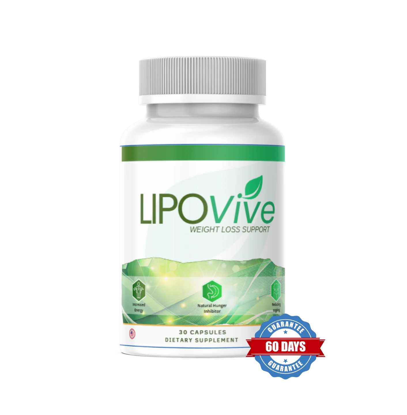Single bottle of Lipovive supplement